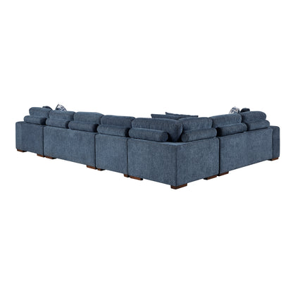 Raife 5-Piece Sectional with Right Chaise and Pull-out Bed
