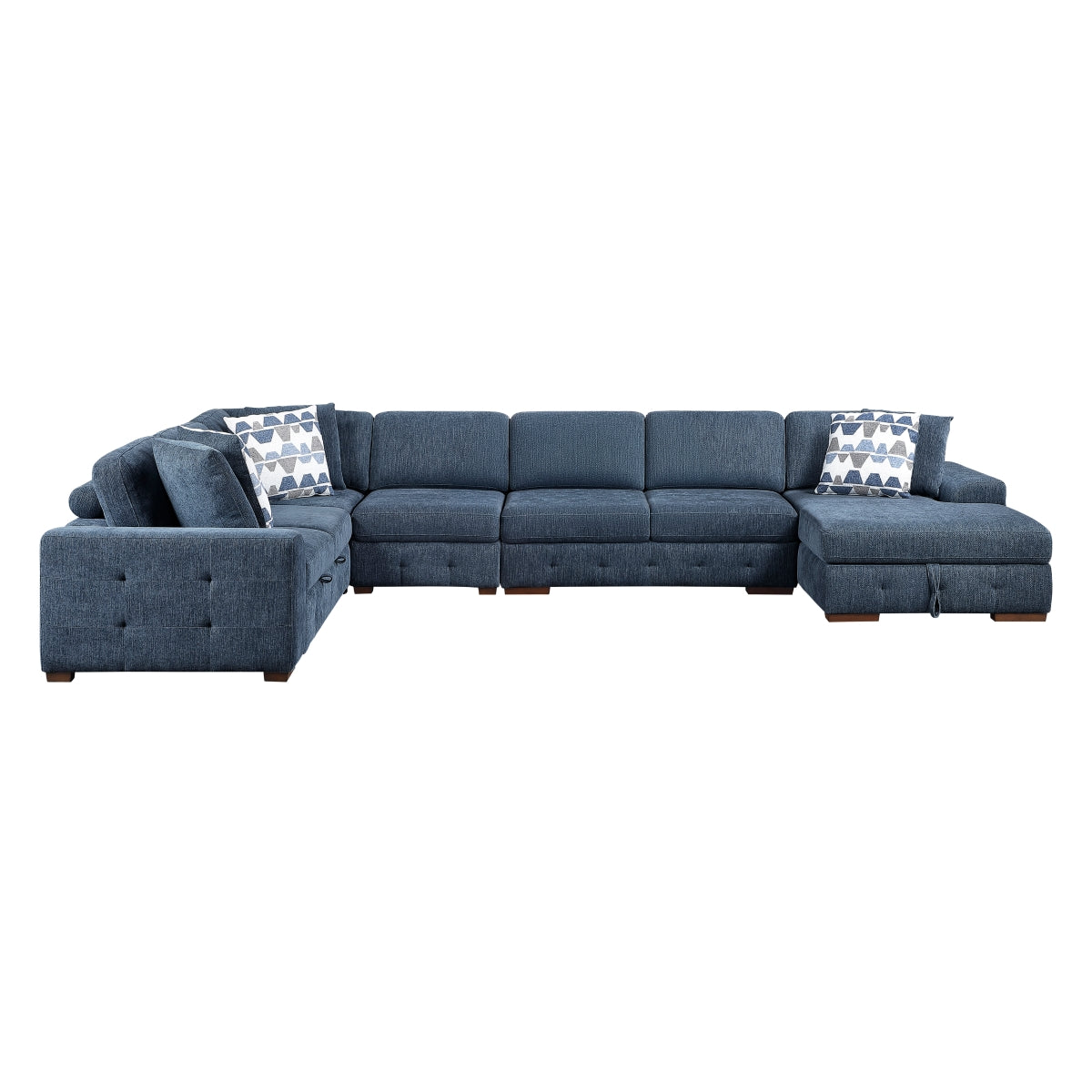 Raife 5-Piece Sectional with Right Chaise and Pull-out Bed