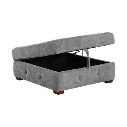 Raife Storage Ottoman - Gray