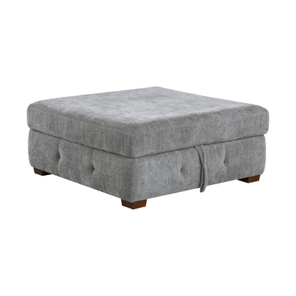 Raife Storage Ottoman - Gray
