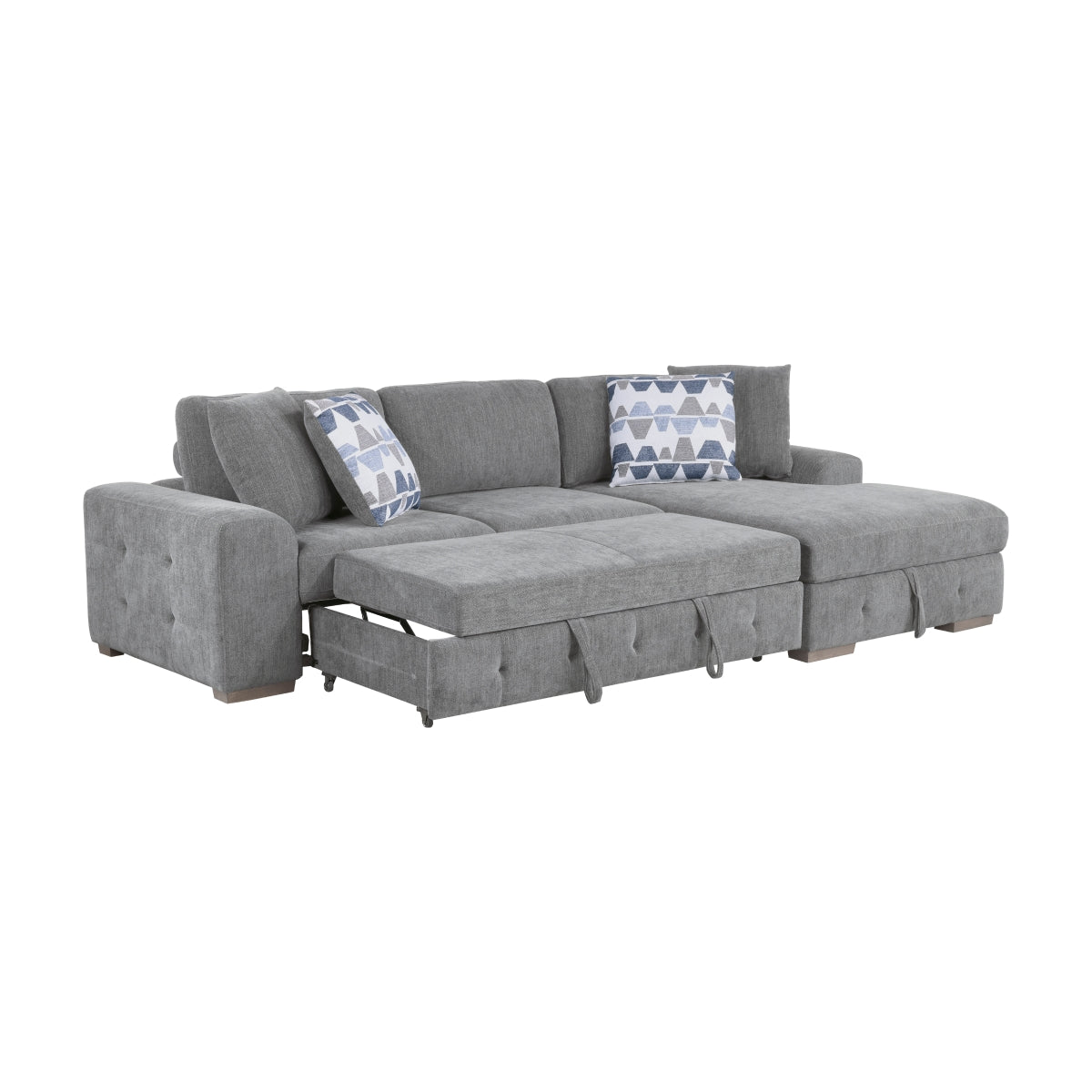 Raife 2-Piece Sectional with Right Chaise and Pull-out Bed