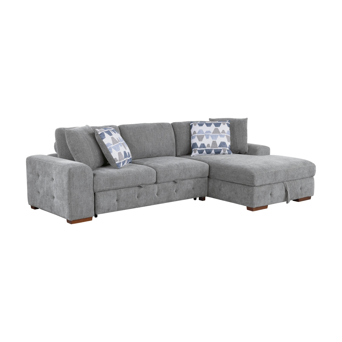 Raife 2-Piece Sectional with Right Chaise and Pull-out Bed