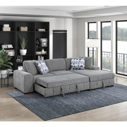 Raife 2-Piece Sectional with Right Chaise and Pull-out Bed