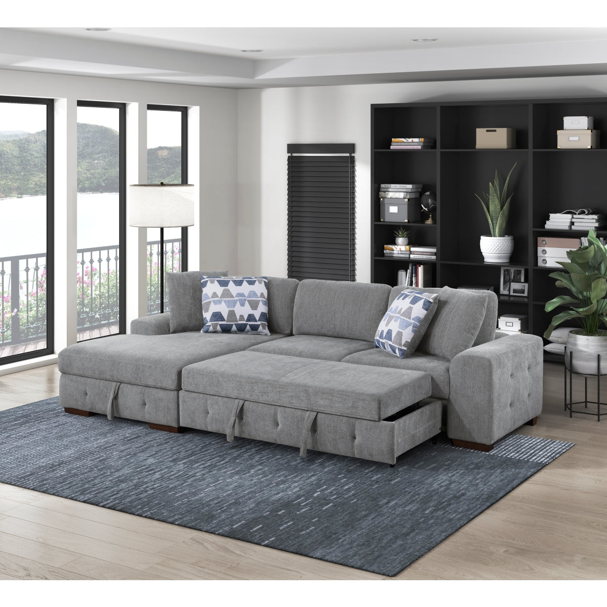 Raife 2-Piece Sectional with Left Chaise and Pull-out Bed