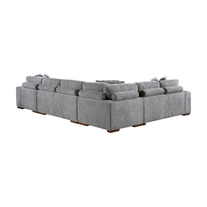 Raife 4-Piece Sectional with Right Chaise and Pull-out Bed