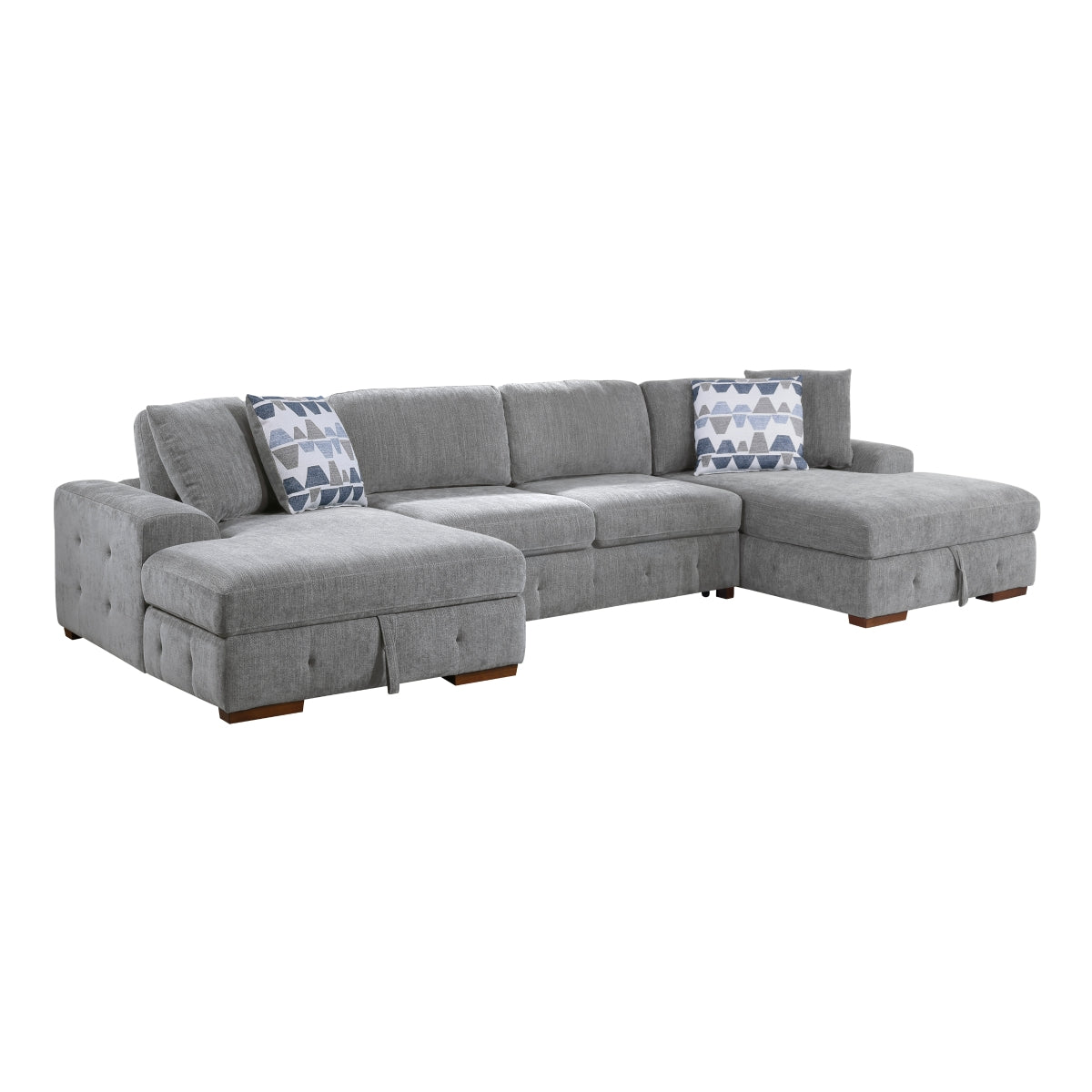 Raife 3-Piece Sectional with Left and Right Chaise