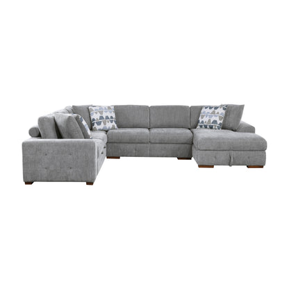 Raife 4-Piece Sectional with Right Chaise and Pull-out Bed