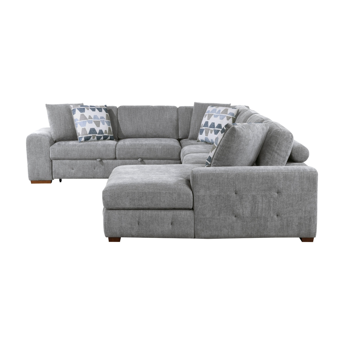 Raife 4-Piece Sectional with Right Chaise and Pull-out Bed