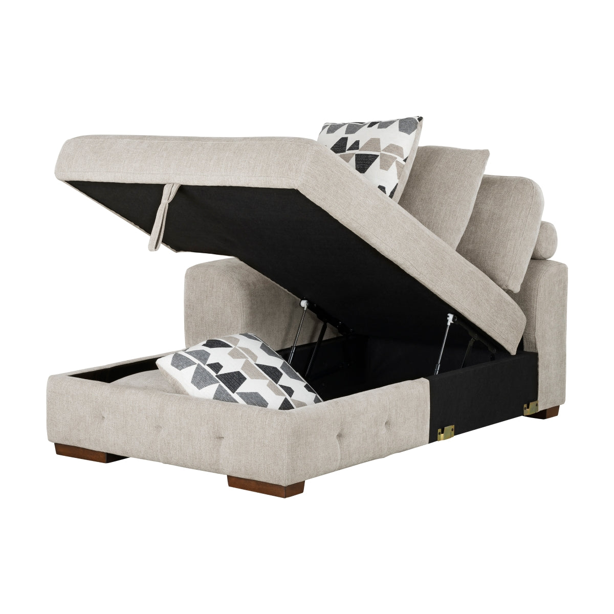 Raife Left Side Chaise with Hidden Storage