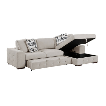 Raife 2-Piece Sectional with Right Chaise and Pull-out Bed