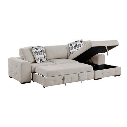 Raife 2-Piece Sectional with Right Chaise and Pull-out Bed