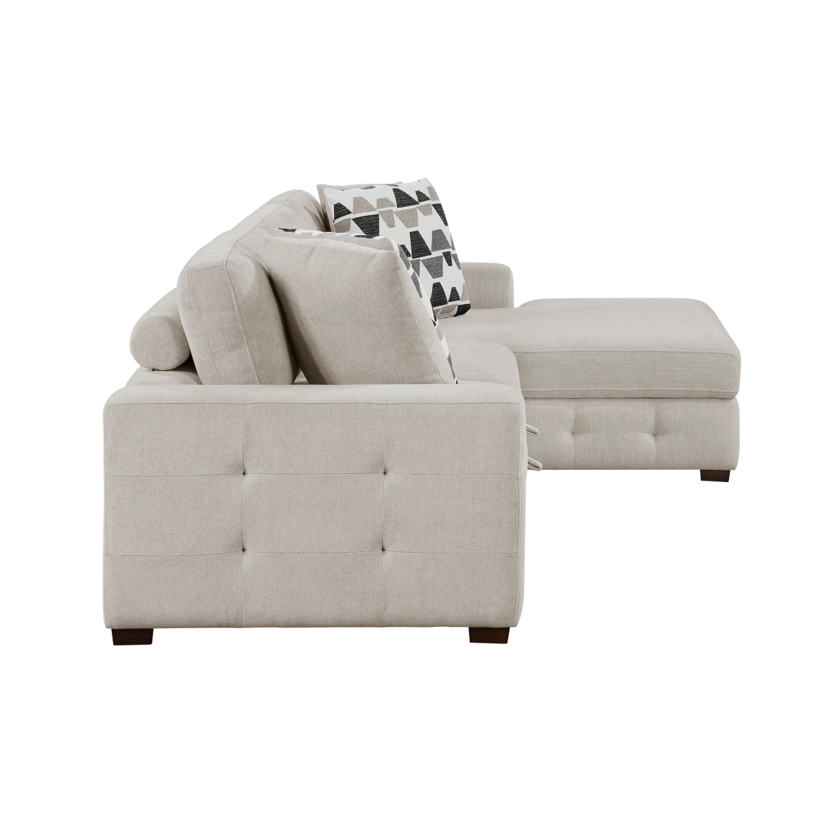 Raife 2-Piece Sectional with Right Chaise and Pull-out Bed