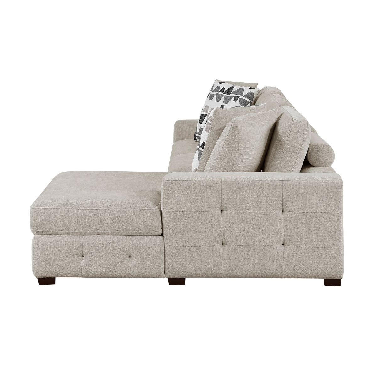 Raife 2-Piece Sectional with Right Chaise and Pull-out Bed