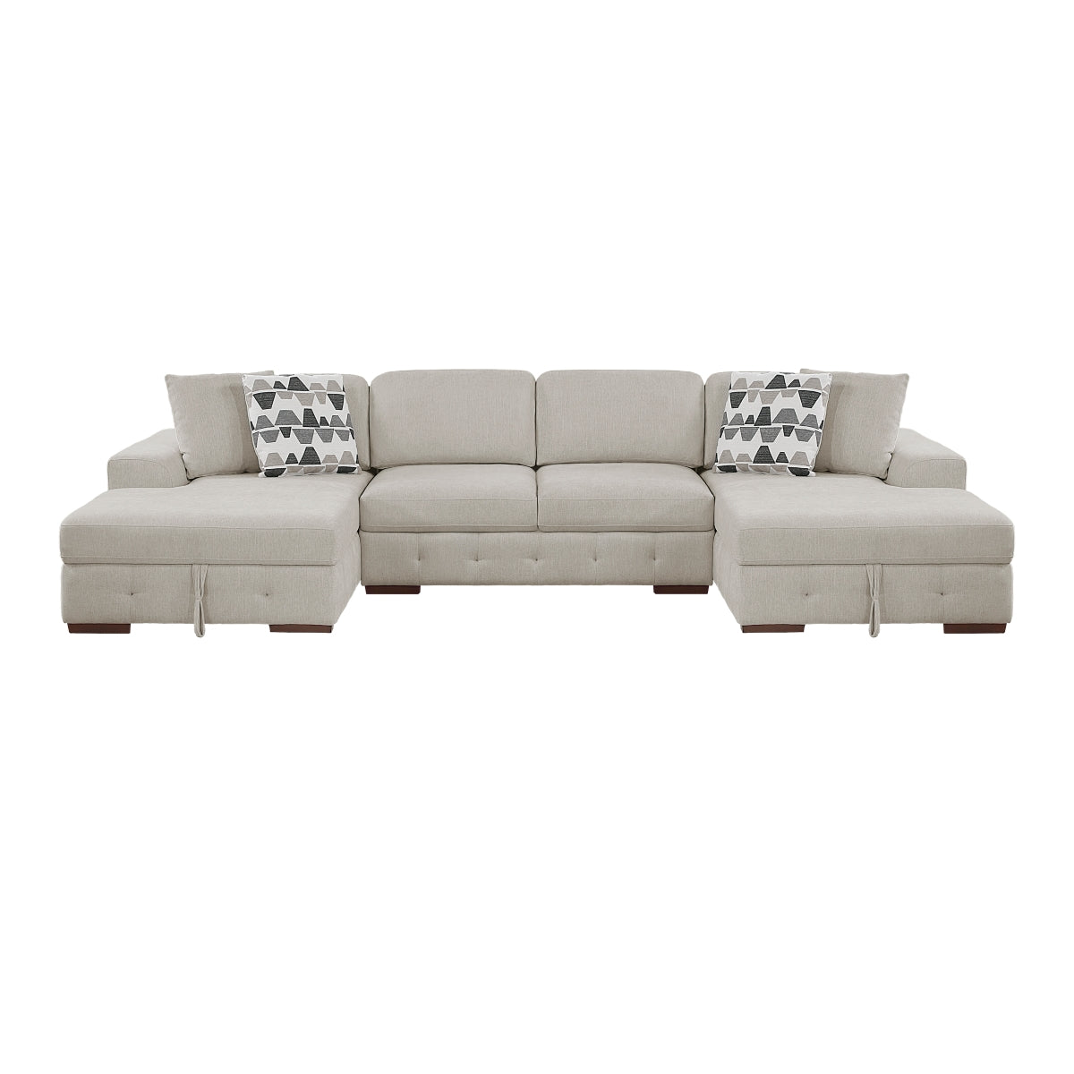 Raife 3-Piece Sectional with Left and Right Chaise