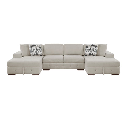 Raife 3-Piece Sectional with Left and Right Chaise