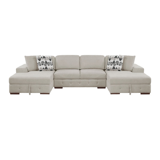 Raife 3-Piece Sectional with Left and Right Chaise