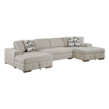 Raife 3-Piece Sectional with Left and Right Chaise