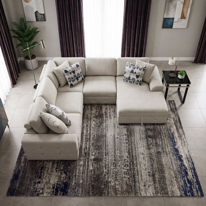 Raife 4-Piece Sectional with Right Chaise and Pull-out Bed