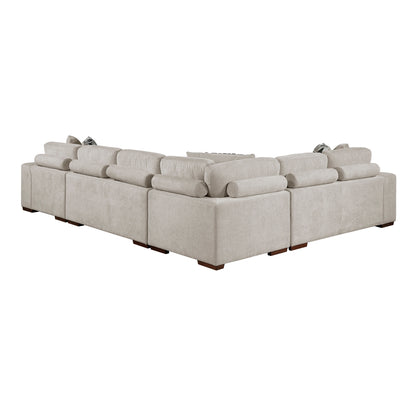 Raife 4-Piece Sectional with Right Chaise and Pull-out Bed