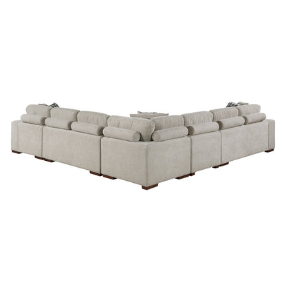 Raife 5-Piece Sectional with Right Chaise and Pull-out Bed