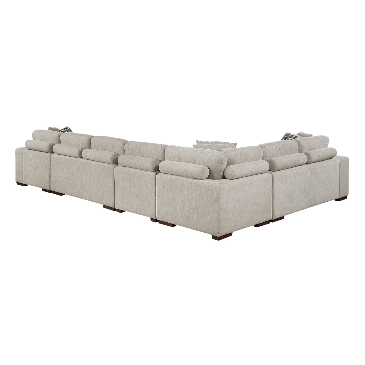 Raife 5-Piece Sectional with Right Chaise and Pull-out Bed