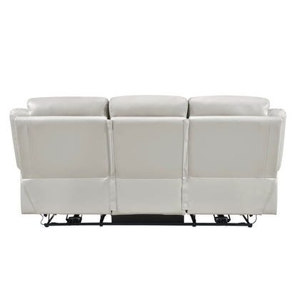 Laconia Power Double Reclining Sofa - Silver