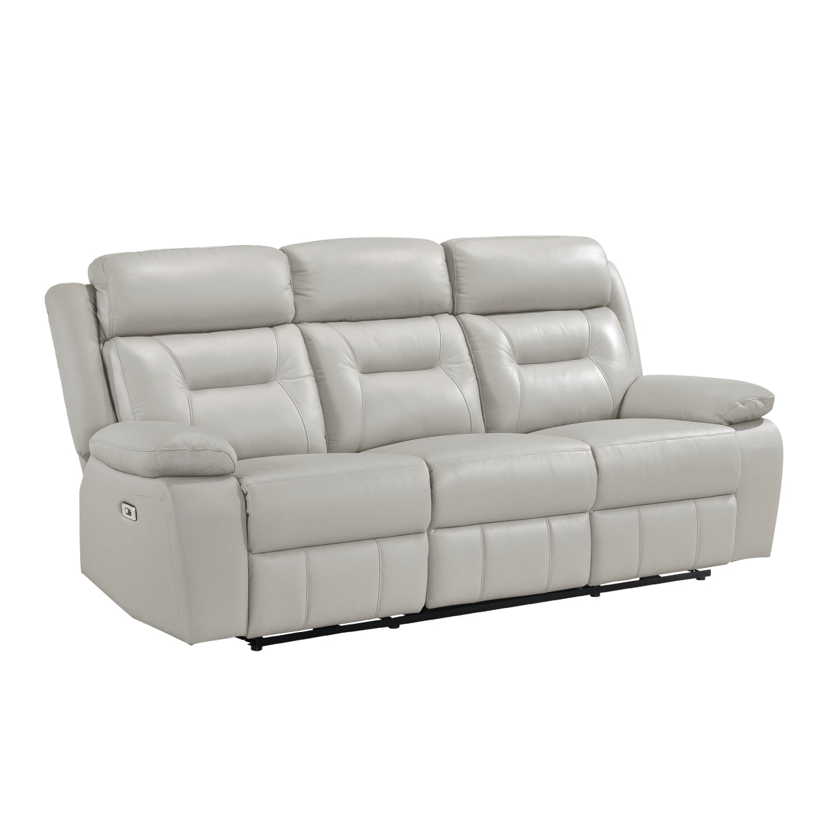 Laconia Power Double Reclining Sofa - Silver