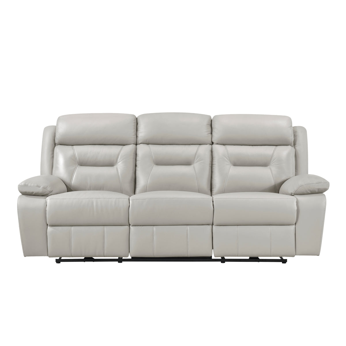 Laconia Power Double Reclining Sofa - Silver