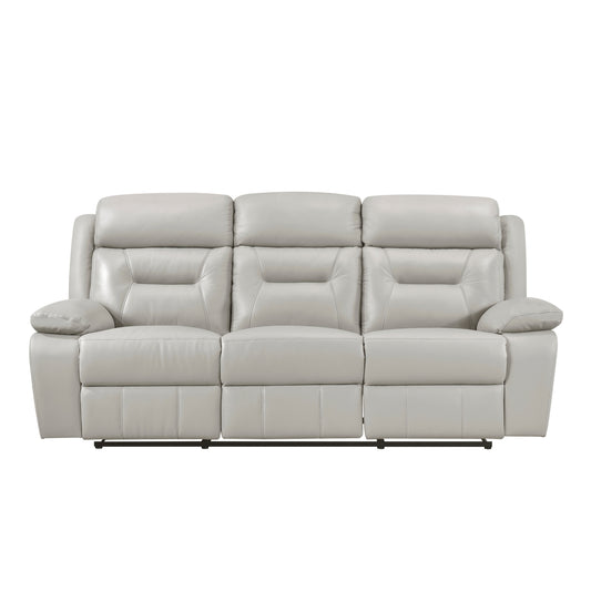 Laconia Double Reclining Sofa - Silver