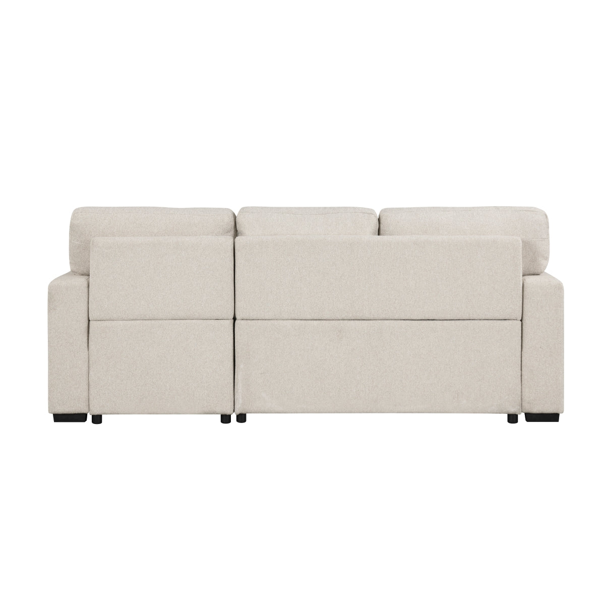 Pompano Sectional with Right Chaise, Pull-out Bed, Hidden Storage and Shelves, Charging Ports