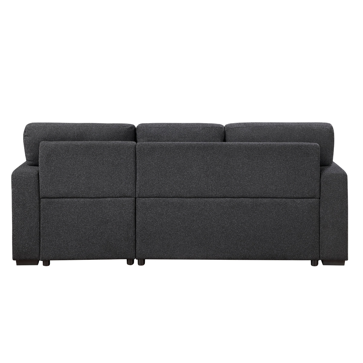 Pompano Sectional with Right Chaise, Pull-out Bed, Hidden Storage and Shelves, Charging Ports