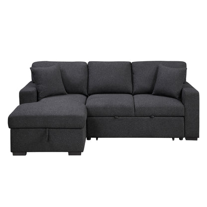 Pompano Sectional with Left Chaise, Pull-out Bed and Hidden Storage, Charging Ports