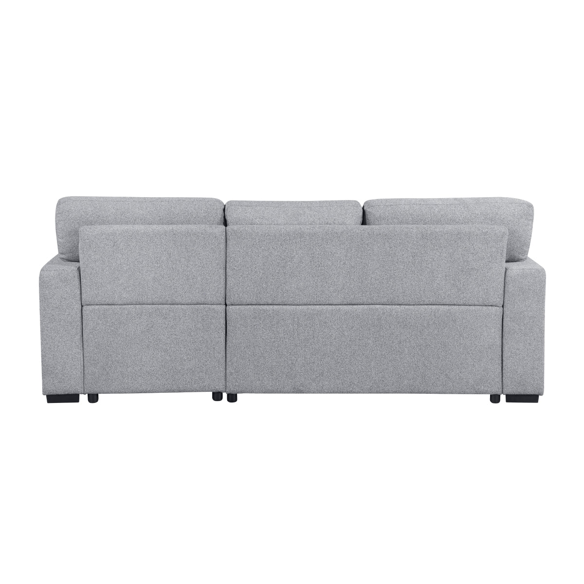 Pompano Sectional with Right Chaise, Pull-out Bed, Hidden Storage and Shelves, Charging Ports
