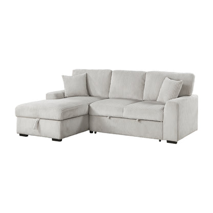 Marsh 2-Piece Sectional with Pull-out Bed and Left Chaise with Hidden Storage