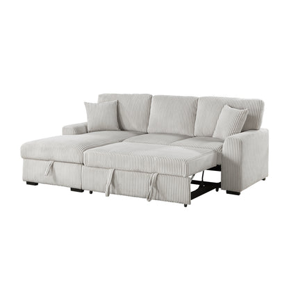 Marsh 2-Piece Sectional with Pull-out Bed and Left Chaise with Hidden Storage