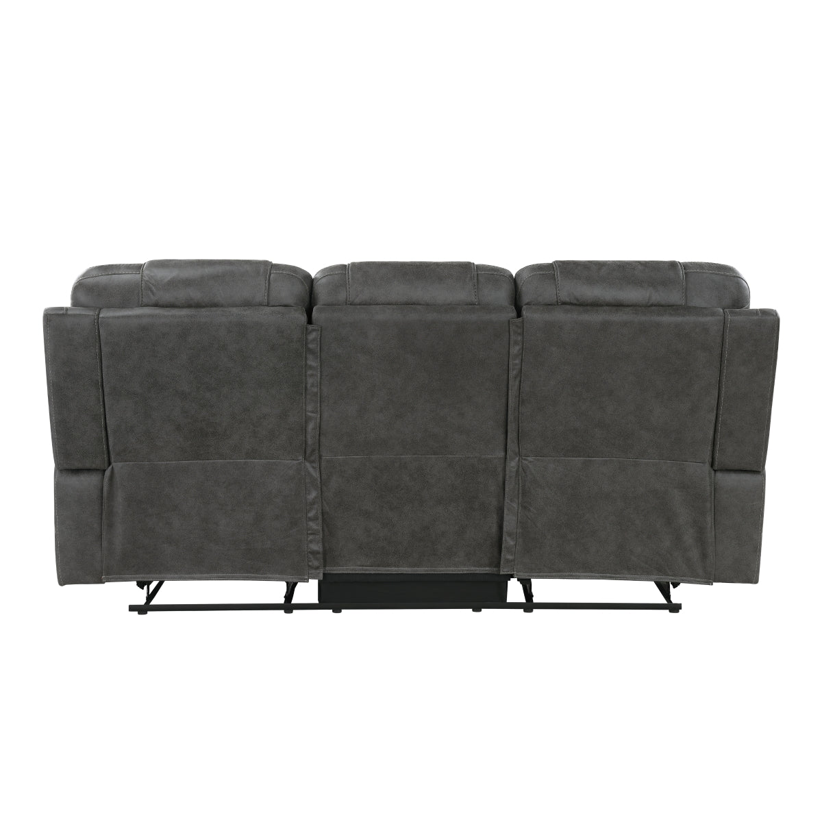 Oberon Double Reclining Sofa - Dark gray
