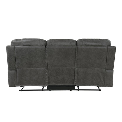 Oberon Double Reclining Sofa - Dark gray