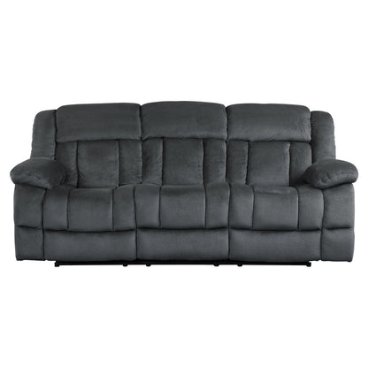 Laurelton Double Reclining Sofa - Charcoal