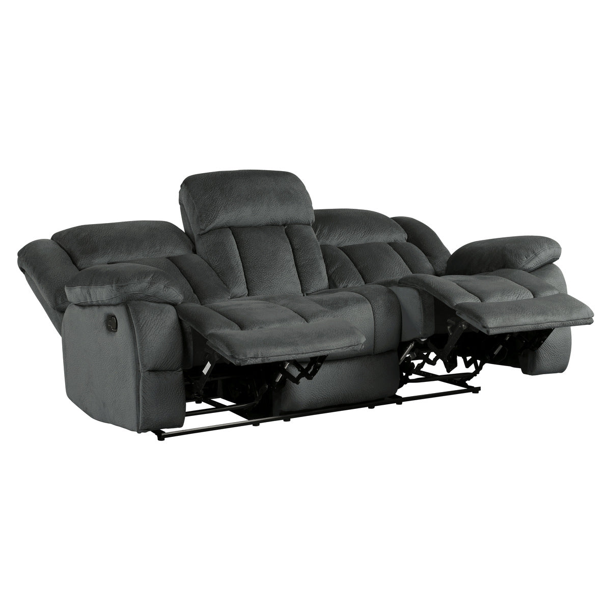 Laurelton Double Reclining Sofa - Charcoal
