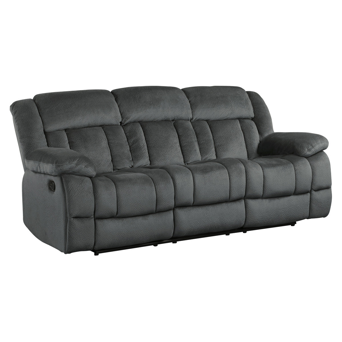 Laurelton Double Reclining Sofa - Charcoal