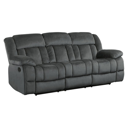 Laurelton Double Reclining Sofa - Charcoal
