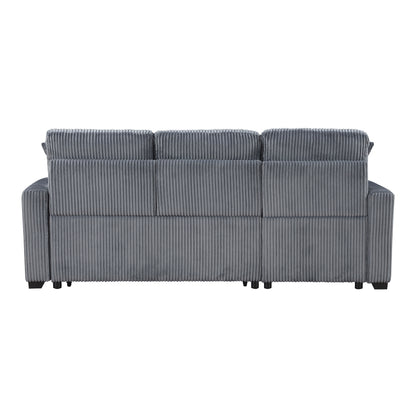 Rhett 3-Piece Reversible Sectional with Pull-out Bed and Hidden Storage