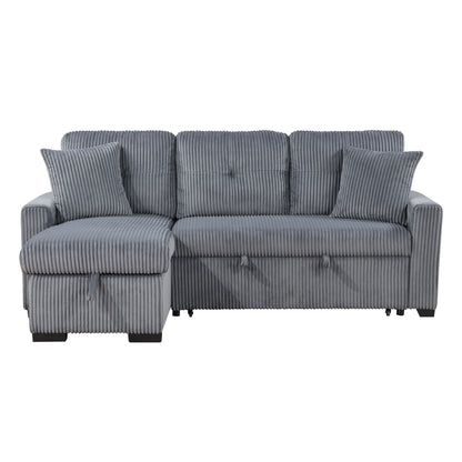 Rhett 3-Piece Reversible Sectional with Pull-out Bed and Hidden Storage