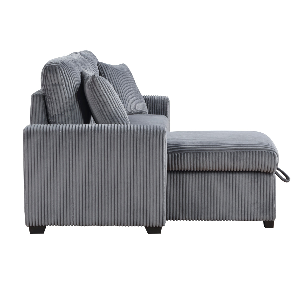 Rhett 3-Piece Reversible Sectional with Pull-out Bed and Hidden Storage