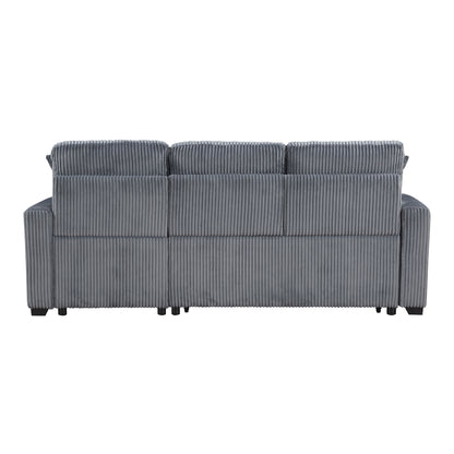 Rhett 3-Piece Reversible Sectional with Pull-out Bed and Hidden Storage