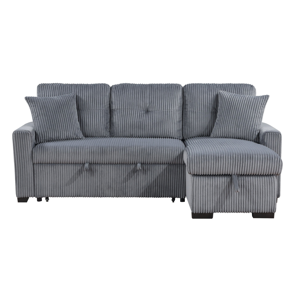Rhett 3-Piece Reversible Sectional with Pull-out Bed and Hidden Storage