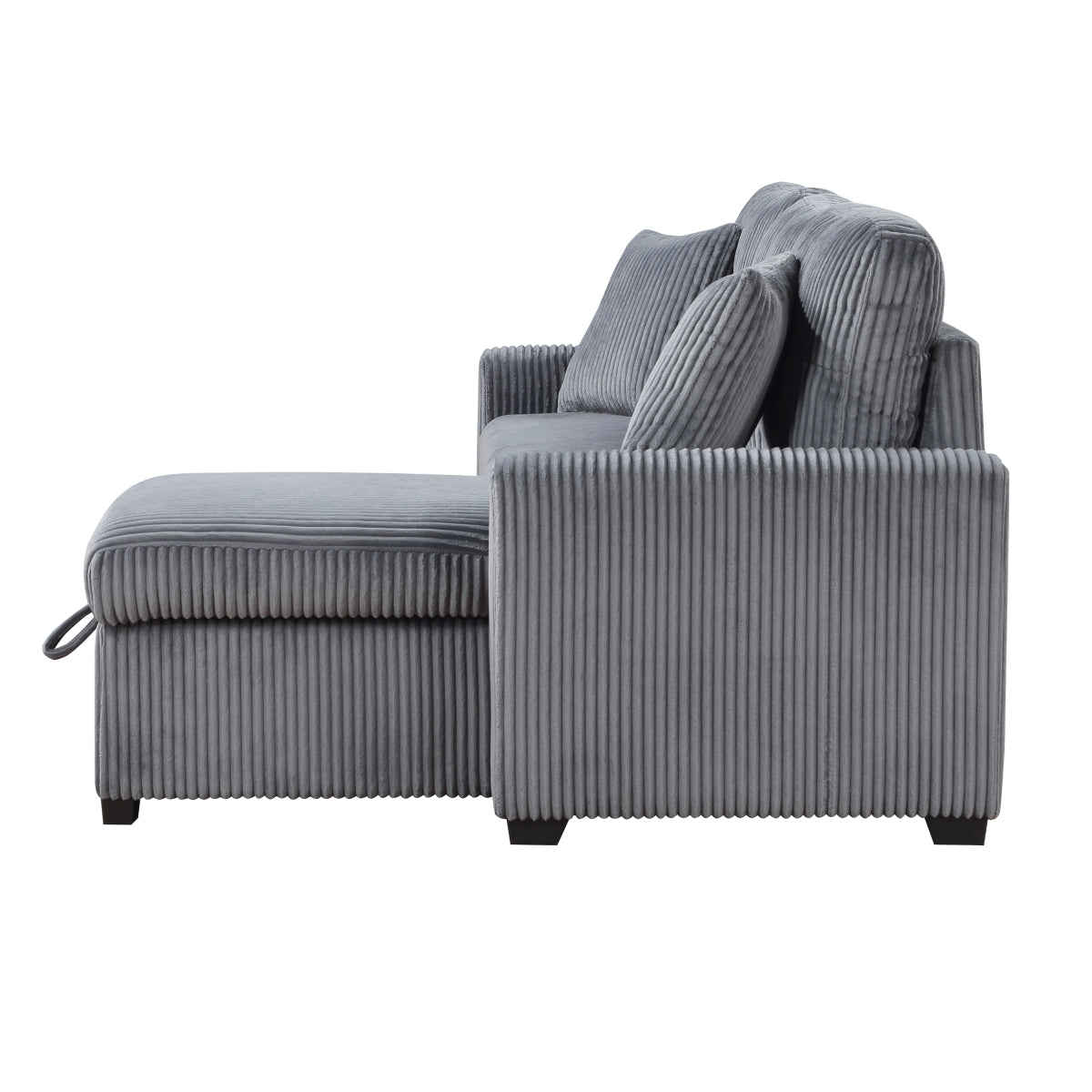 Rhett 3-Piece Reversible Sectional with Pull-out Bed and Hidden Storage