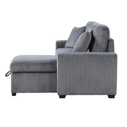 Rhett 3-Piece Reversible Sectional with Pull-out Bed and Hidden Storage