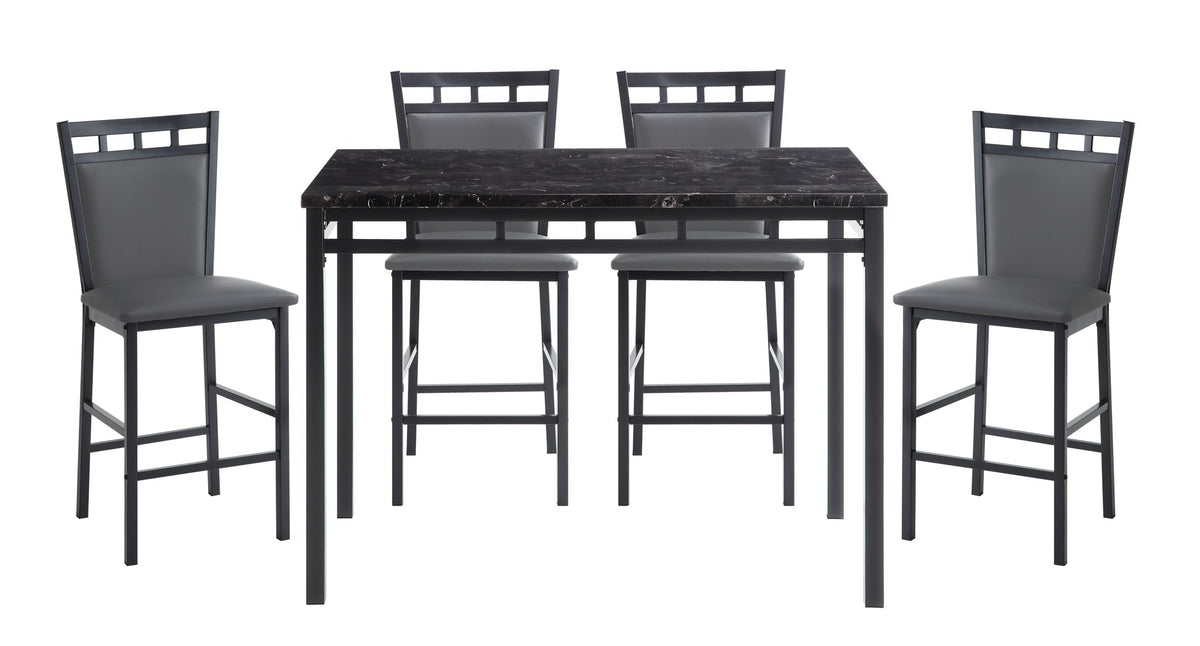 Counter Height Chr, Gray (4 In 1 Box)