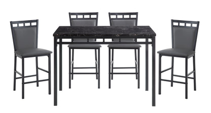 Counter Height Chr, Gray (4 In 1 Box)